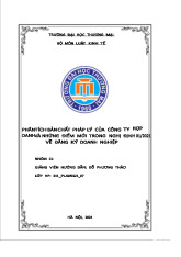 Phân tích pháp lý công ty hợp danh và nghị định về đăng ký doanh nghiệp | Bài thảo luận luật kinh tế