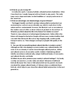 Tài liệu ôn tập kỹ năng Speaking học phần Tiếng anh cơ bản