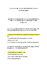 Đề cương môn Tư tưởng Hồ chí minh - Trường Đại học lao động -  xã hội