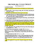 Câu Hỏi Lý Thuyết và Giải Thích | Nhiệt động học và vật lý phân tử | Trường Đại học Khoa học Tự nhiên, Đại học Quốc gia Hà Nội