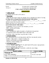 Giáo án môn Tiếng anh lớp 4 tuần 4 - Unit 2: Time and daily routines | Bộ sách Global Success | Tiểu học ( Chương trình mới)