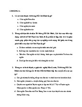 Bài tập trắc nghiệm môn tư tưởng Hồ Chí Minh