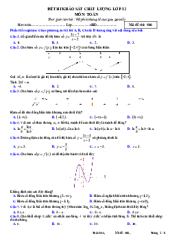 Đề khảo sát chất lượng Toán 12 năm 2023 – 2024 trường THPT Kiến Thụy – Hải Phòng