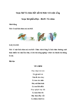 Soạn bài Vè chim (trang 39) | Tiếng việt 2 sách Kết nối tri thức