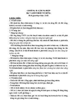 Giáo án Công nghệ 7 Bài 7: Giới Thiệu Về Rừng sách Kết nối tri thức