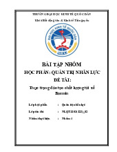 Thực trạng đào tạo chất lượng tài xế Baemin | Bài tập nhóm môn Quản trị nhân lực