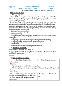 Giáo án Tiếng Việt lớp 4 Tuần 21 | Chân trời sáng tạo