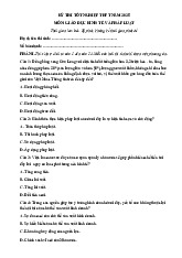 Đề thi thử tốt nghiệp THPT 2025 môn Giáo dục Kinh tế và Pháp luật bám sát đề minh họa - Đề 8