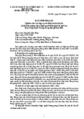 Bản Thư Hoạch Nghi Quyết TW8 Khóa XIII - Đảng Cộng Sản VN