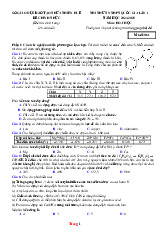 Đề Ôn Thi Tốt Nghiệp 2025 Môn Hóa Sở GD Thừa Thiên Huế Lần 1 Giải Chi Tiết