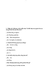 Đáp án trắc nghiệm môn học - Lí luận Nhà nước & Pháp luật | Trường Đại học Mở Hà Nội