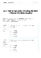 TOP 10 câu hỏi trắc nghiệm môn Vật lý lý sinh | Trường Đại học Y Dược Thành phố Hồ Chí Minh