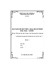 Phân tích quy luật “Lượng– Chất” của phép biện chứng duyvật và vận dụng trong quá trình học tập của sinh viên hiện nay ? | Tiểu luận Pháp luật đại cương