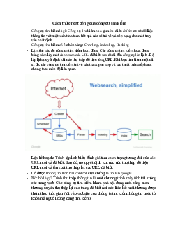 Cách thức hoạt động của công cụ tìm kiếm | Tài liệu môn Marketing | Trường Cao đẳng thực hành FPT