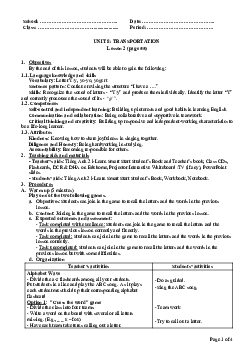 Unit 8: U8L2A | Giáo án Tiếng Anh 2 sách i-Learn Smart Start (Cả năm)
