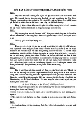 Bài tập tâm lý học trẻ em lứa tuổi mầm non Môn Triết học Mác - Lênin | Trường Đại học Công nghiệp Thành phố Hồ Chí Minh