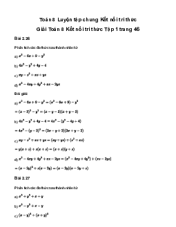 Giải Toán 8 Luyện tập chung trang 45 | Kết nối tri thức