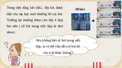 Giáo án điện tử Toán 6 Bài 8 Kết nối tri thức: Quan hệ chia hết và tính chất