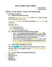 Lý thuyết Giới thiệu và khái niệm cơ bản môn Tâm lý học đại cương | Trường Đại học Luật Hà Nội