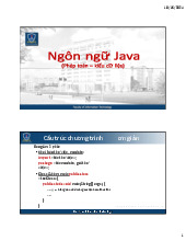 Phép Toán & Kiểu Dữ Liệu Trong Ngôn Ngữ Java | Đại học Nguyễn Tất Thành