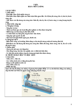 Bài 8: Mô tả sóng | Giáo án Vật Lí 11 Kết nối tri thức