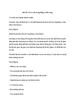 Giải Công nghệ 11 Bài 19: Các cơ cấu trong động cơ đốt trong | Kết nối tri thức