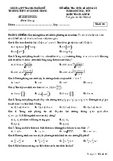 Đề giữa kỳ 2 Toán 10 năm 2024 – 2025 trường THPT An Lương Đông – Huế có đáp án