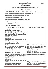 Giáo Án Môn Đạo Đức Lớp 1 Học Kỳ 2 Sách Cánh Diều