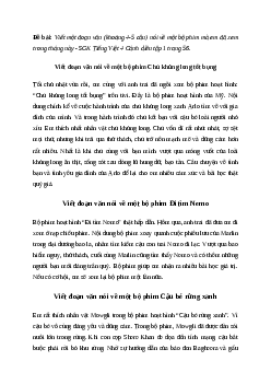 Viết một đoạn văn nói về một bộ phim mà em đã xem trong tháng này (3 mẫu) | Văn mẫu Tiếng việt 10| Cánh diều
