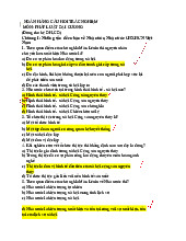 Ngân Hàng Câu Hỏi Trắc Nghiệm Môn Pháp luật đại cương | Đại học Sư phạm Hà Nội 2