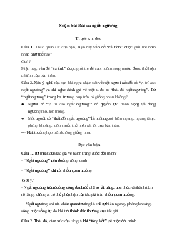 Soạn bài Bài ca ngất ngưởng Kết nối tri thức