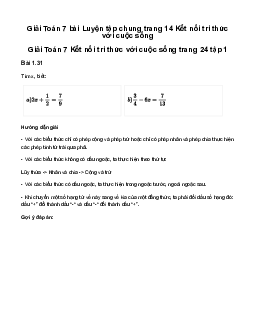 Giải Toán 7 Luyện tập chung trang 23 | Kết nối tri thức