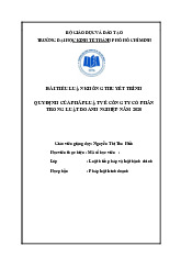 Bài tiểu luận Quy định của pháp luật về Công ty cổ phần năm 2020 môn Pháp luật kinh doanh | Đại học Kinh tế Thành phố Hồ Chí Minh