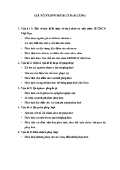 Gợi ý ôn tập môn Pháp Luật Đại Cương | Trường Đại học Mở Hà Nội