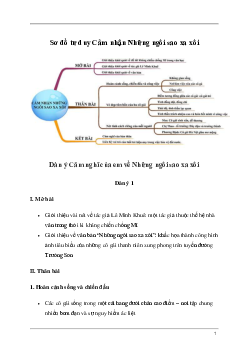 Cảm nghĩ của em về Những ngôi sao xa xôi (Sơ đồ tư duy) Ngữ Văn 8 | Kết nối tri thức