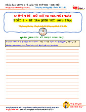 Chuyên đề - Bổ trợ vd vdc mỗi ngày  Buổi 1 – Bé làm quen với song trục | Tài liệu ôn thi THPTQG môn Toán