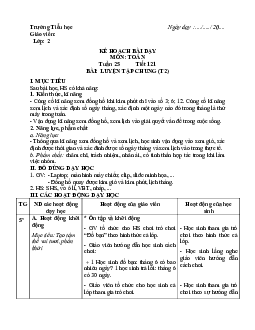 Giáo án Toán 2 sách Cánh diều (Cả năm) | Tuần 25