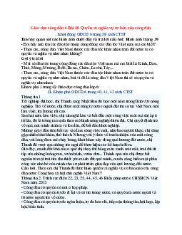 Giải Giáo dục công dân 6 Chân trời sáng tạo Bài 10 Quyền và nghĩa vụ cơ bản của công dân