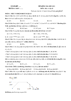 Đề thi học kỳ 1 Hóa 11 năm 2021-2022 (có đáp án và lời giải)