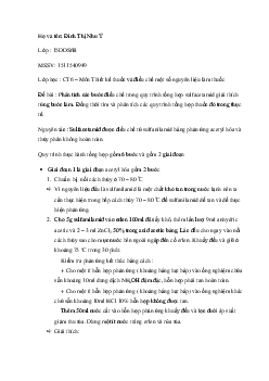 Phân tích các bước điều chế trong quy trình tổng hợp sulfacetamid | Đại học Dược Hà Nội