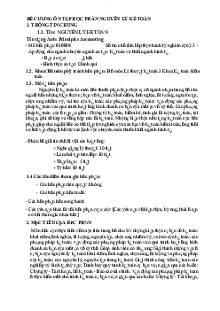 Đề cương ôn tập học phần nguyên lý kế toán