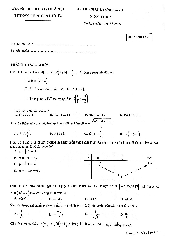 Đề thi chất lượng lần 1 Toán 10 trường THPT Đào Duy Từ – Hà Nội