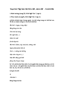 Soạn bài Tập làm thơ bốn chữ, năm chữ | Ngữ văn 7 sách Cánh diều