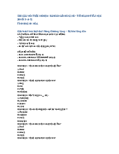 500 câu hỏi trắc nghiệm rung chuông vàng – Tiếng anh tiểu học (khối 3+4+5) tỉnh Khánh Hòa