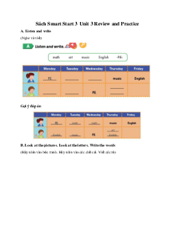 Sách Smart Start 3 Unit 3 Review and Practice