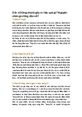 Dân số tăng nhanh gây ra hậu quả gì? Nguyên nhân gia tăng dân số?