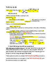 TRẮC NGHIỆM ÔN TẬP TRIẾT HỌC MÁC-LÊNIN  (KHTN- Đại học Quốc Gia Hà Nội)