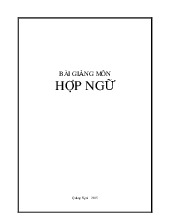 Bài giảng môn hợp ngữ | Trường Đại học Bách Khoa Hà Nội
