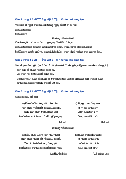 VBT Tiếng Việt 3 trang 13, 14 Bài 4: Nhớ lại buổi đầu đi học | Chân trời sáng tạo