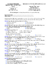 Đề khảo sát Hóa học 11 năm 2022 - 2023 trường THPT Nguyễn Viết Xuân - Vĩnh Phúc lần 1